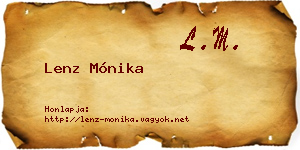 Lenz Mónika névjegykártya