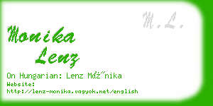 monika lenz business card